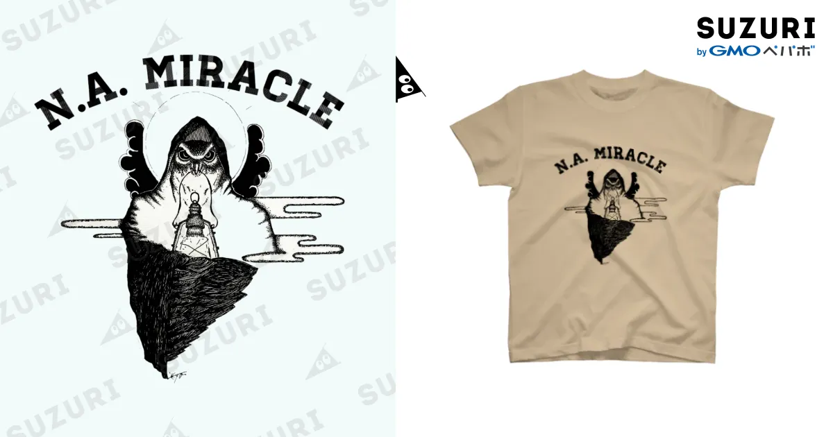 黄泉の梟 / kyoART ( y_beat_k_ )のスタンダードTシャツ通販