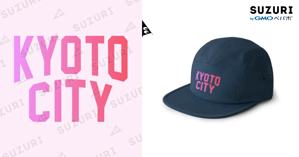 京都市 KYOTO CITY 5 Panel Cap by JIMOTOE Wear Local Japan