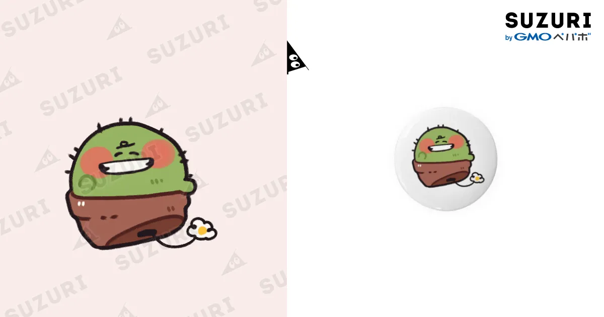 ニッコリサボテン 缶バッジ / ぐちつぼ ( gutitubo )の缶バッジ通販