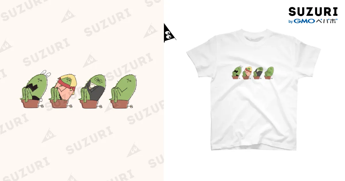 ぐちつぼ Tシャツ イッパイサボテン Tシャツ / ぐちつぼ ( gutitubo )の