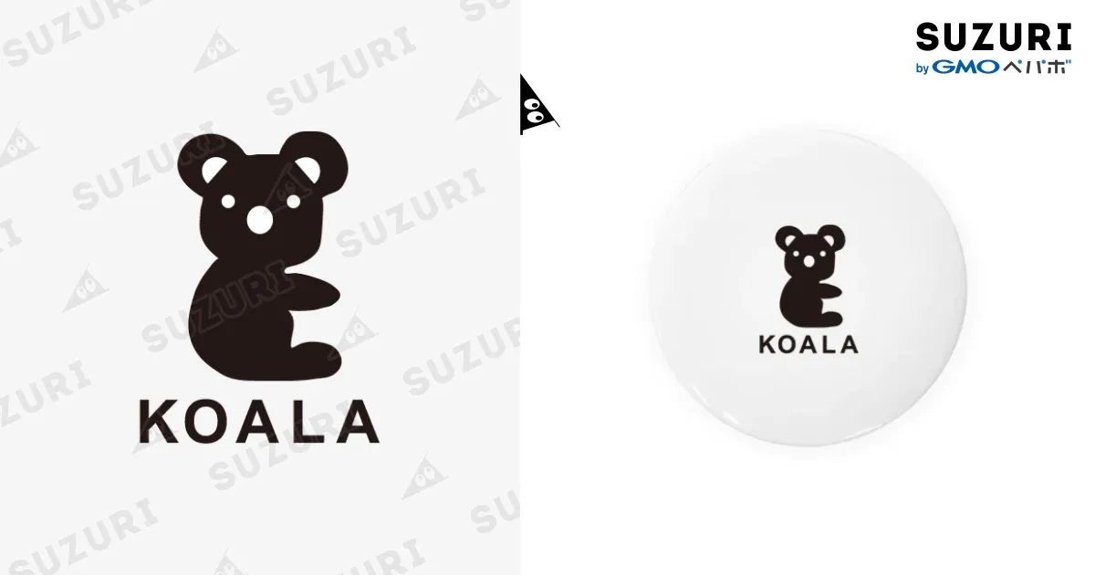 コアラロゴ Tin Badge by KRMS ∞ SUZURI