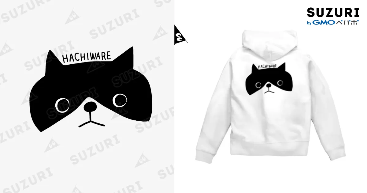 ハチワレくん / megumix ( megumixxx )のジップパーカー通販