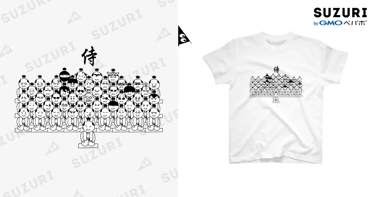 K　白　Sサイズ　 Tシャツ 侍Tシャツ・その弐【KYS動画研究所】 / kysyk0505の