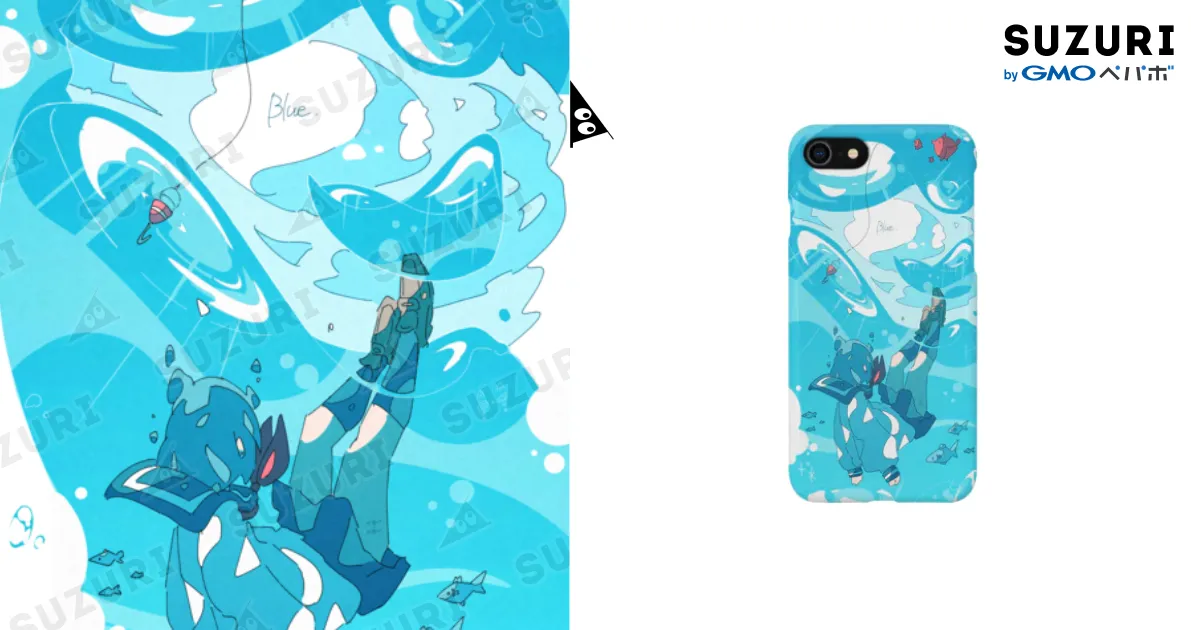 青に沈む。」 / Haる ( Haru57928031 )のスマホケース（iPhone