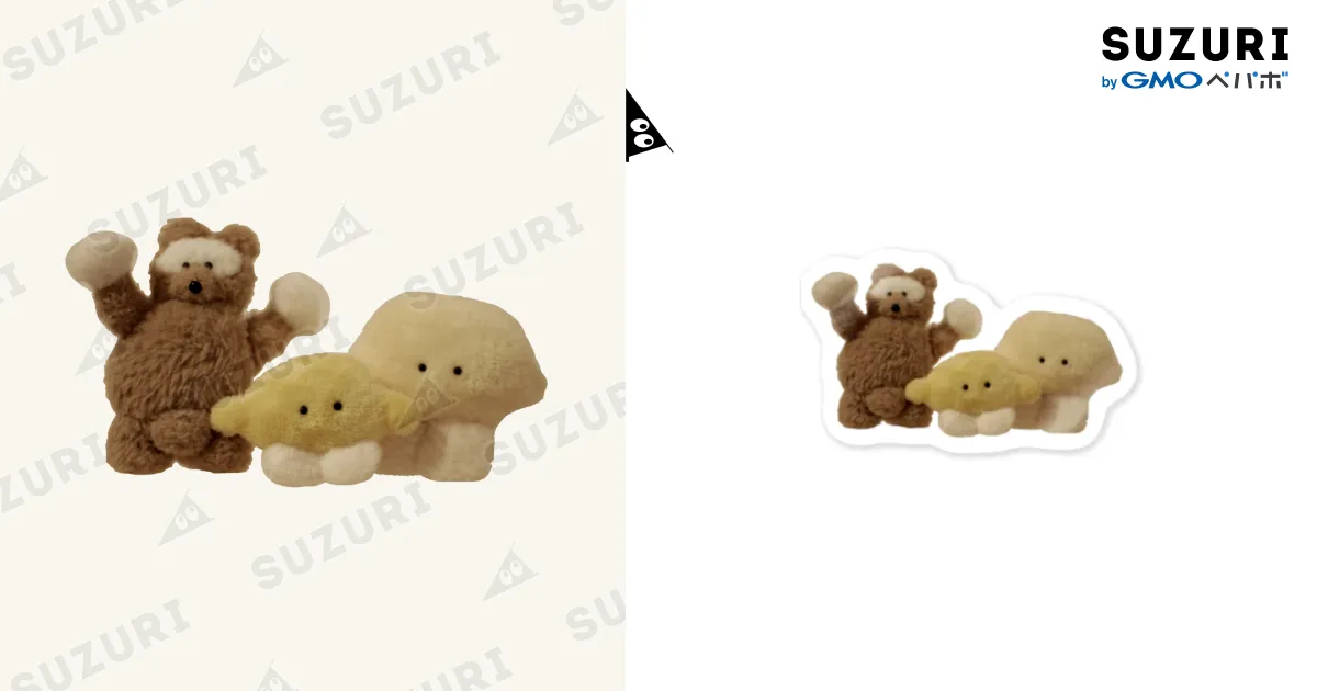 さんにんのなかま / カネヒラ ( simainusima )のステッカー通販