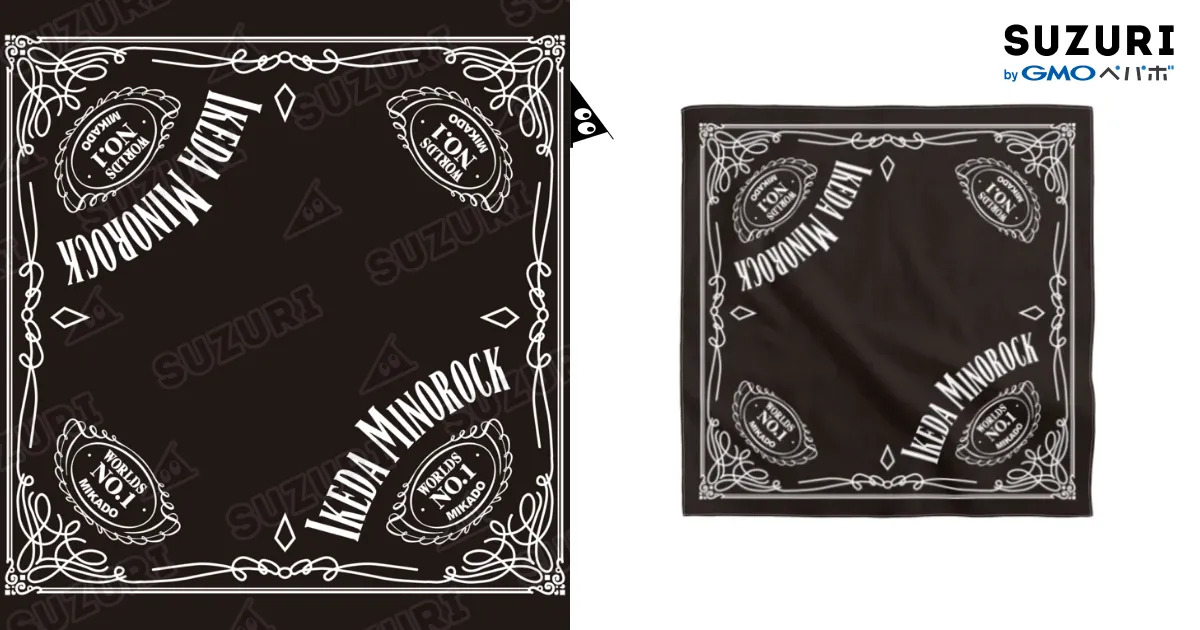 小物 MIKADO B@NDANA BLACK⁄WHITE 小物 MIKADO B@NDANA WHITE⁄BLACK