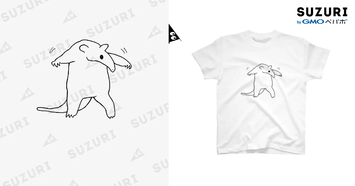 アリクイの威嚇Tシャツ / けけ ( kekekekeke )のスタンダードTシャツ