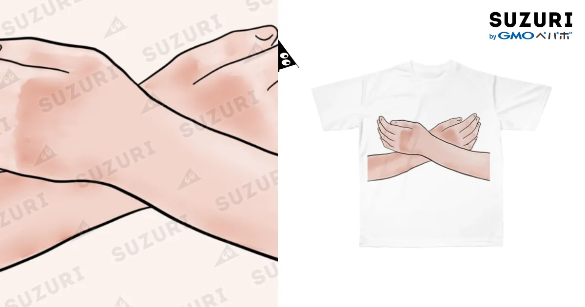 手ブラな気分 / hkrshaftのフルグラフィックTシャツ通販