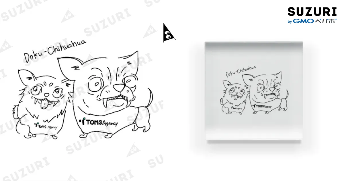 毒チワワ2 / ericapiのアクリルブロック通販 ∞ SUZURI（スズリ）