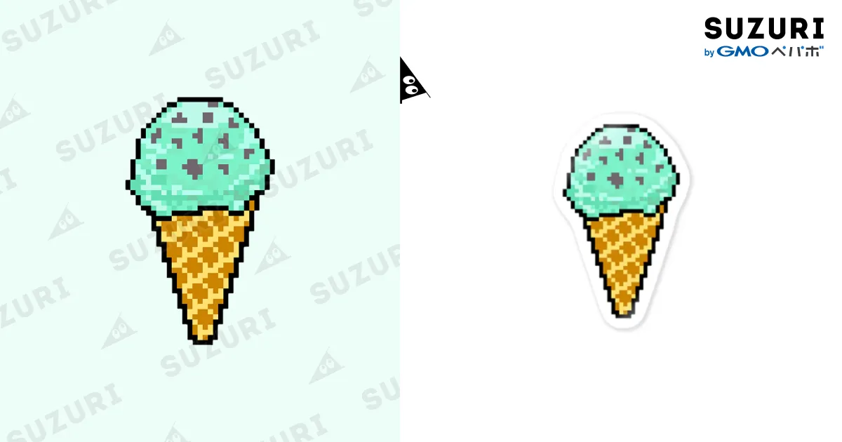 ドット絵なチョコミント。 / ただのチョコミン党によるチョコミント屋