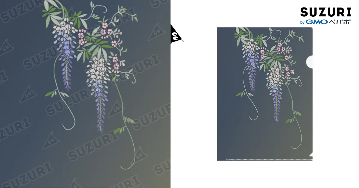 和柄・藤 Clear File Folder by L'amour de Réon (ラムール ド