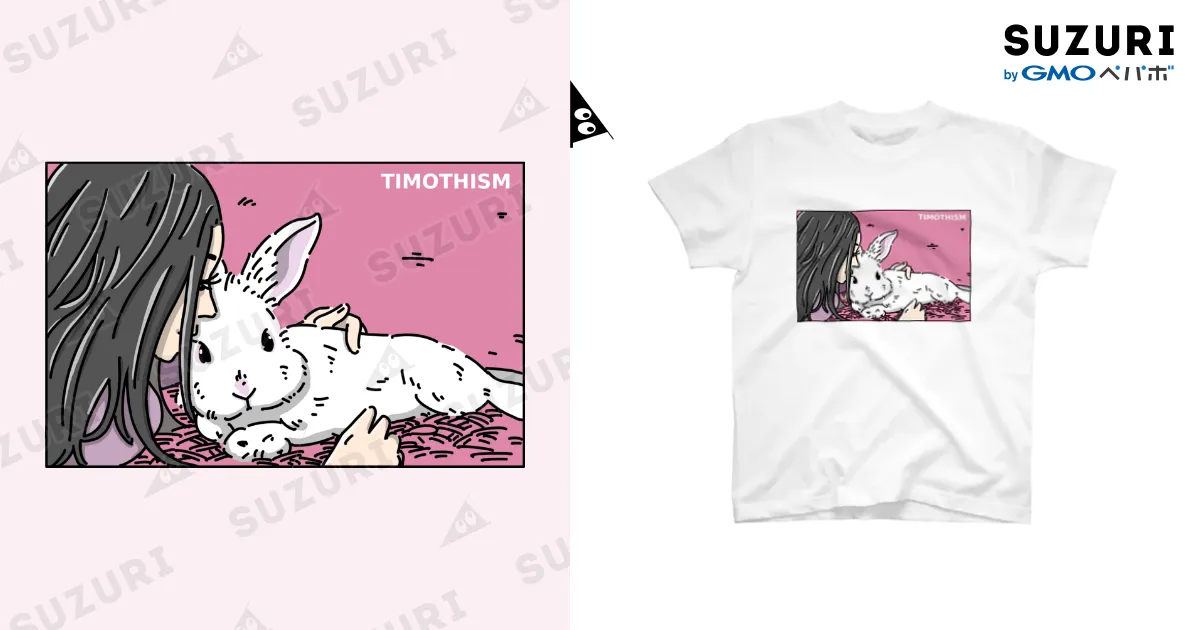 うさ吸いTシャツ / TAKUMI ( koedo_tyan )のスタンダードTシャツ