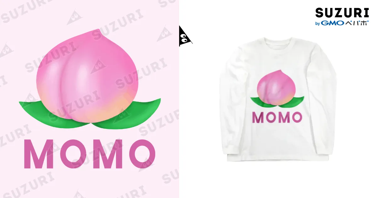 桃のTシャツ・パーカー・マグカップ可愛いグッズ / chicodeza by