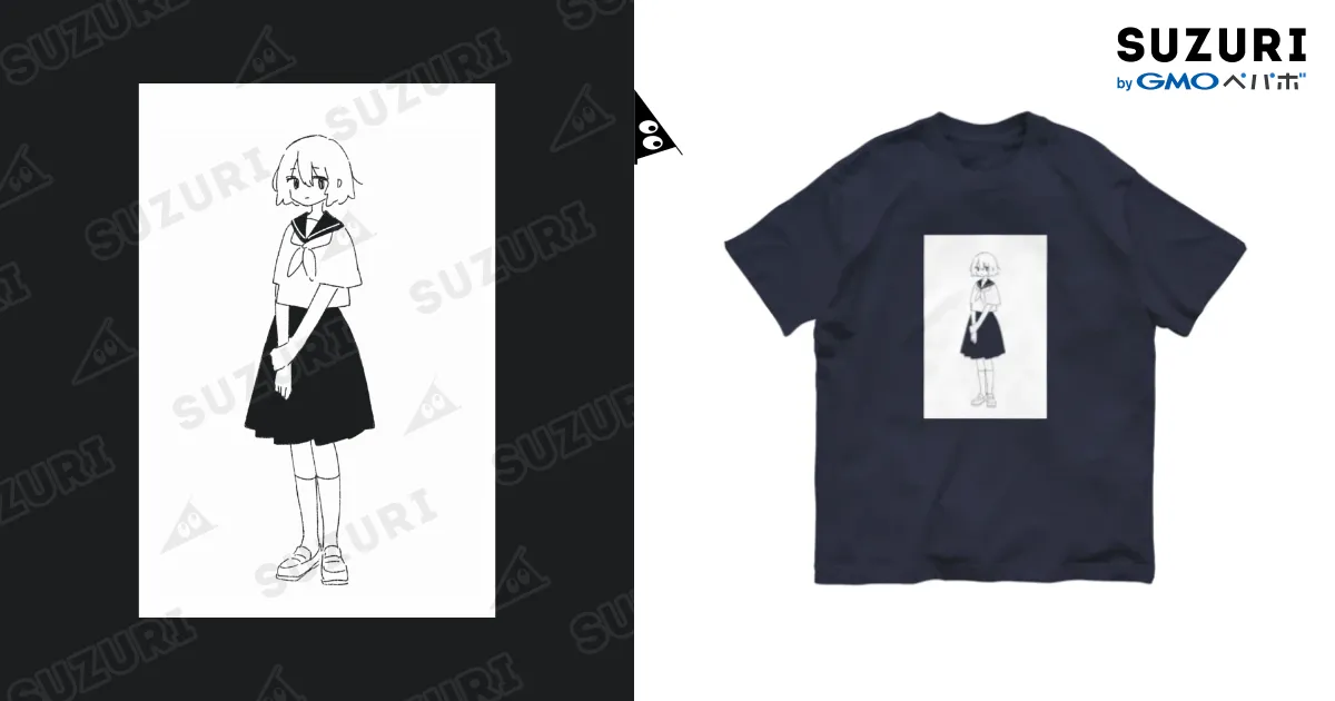 お値下げ❣️試着と水通しのみ✨45RコットンリネンデニムのビックTシャツ 透ける女の子 / まつだひかり ( MATSUDAHIKARI )のオーガニック