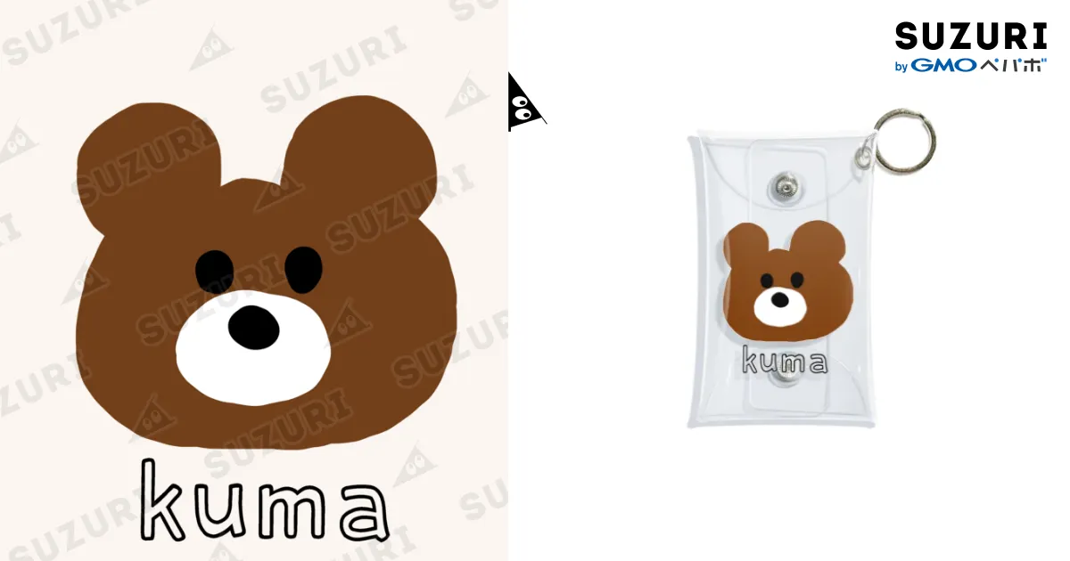 kuma くま / m-osachiのミニクリアマルチケース通販 ∞ SUZURI