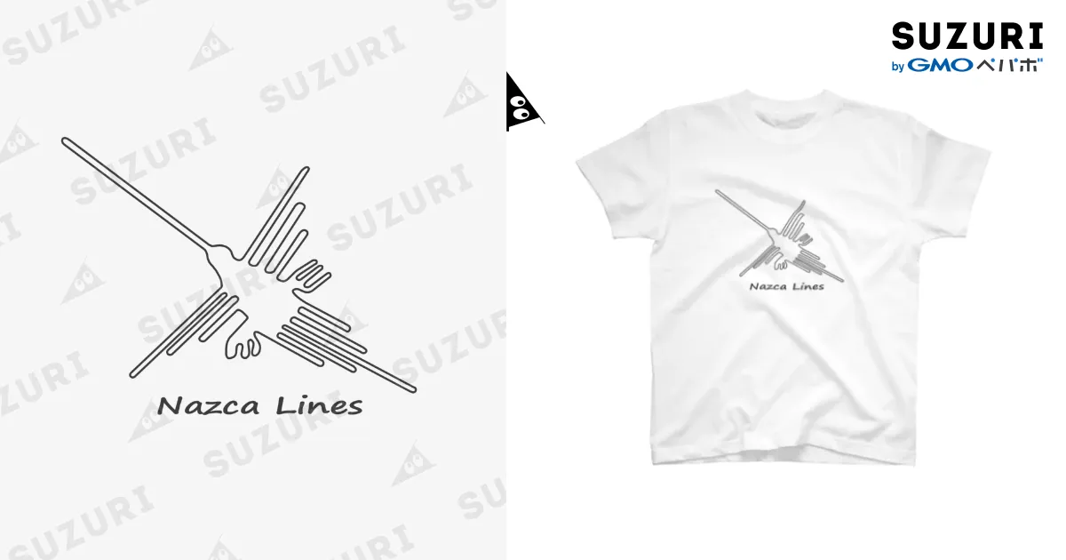 ナスカの地上絵(黒) / alcorのスタンダードTシャツ通販 ∞ SUZURI 
