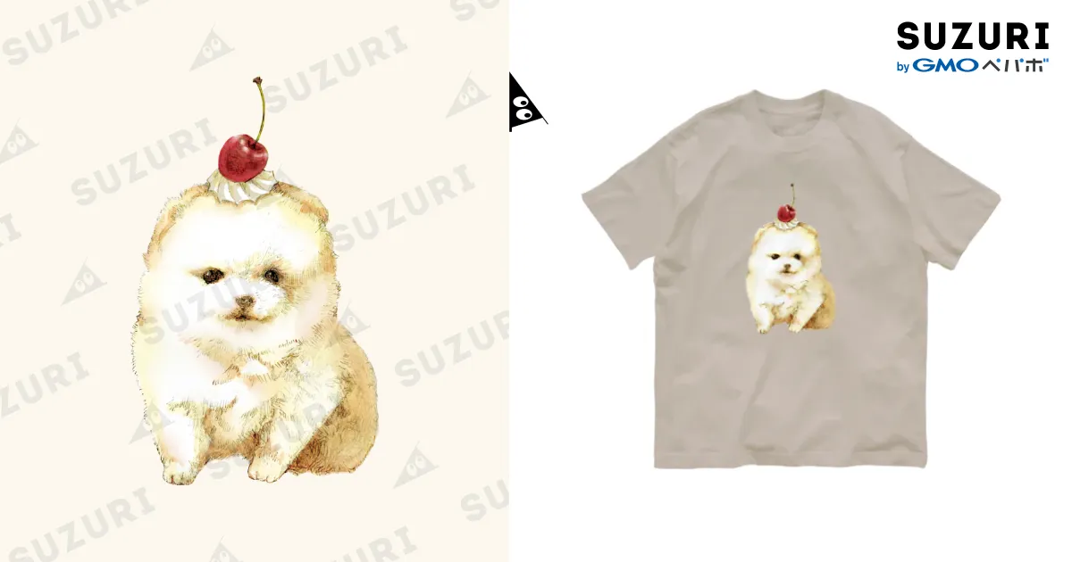 ポメラニアンのプリンちゃん（カラー） / たなか まち ( tanaka_machi