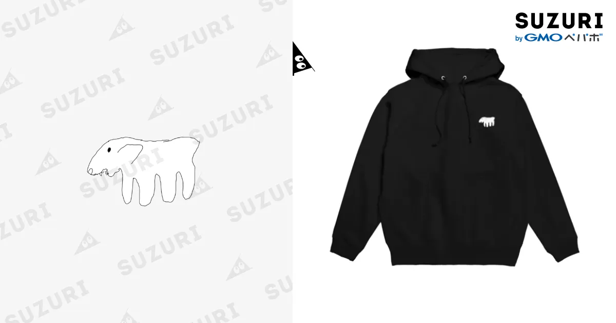 KK　パーカー、パンツ、Tシャツ付 可愛いパーカー / はんまーTシャツ ( hanma_07 )のパーカー通販