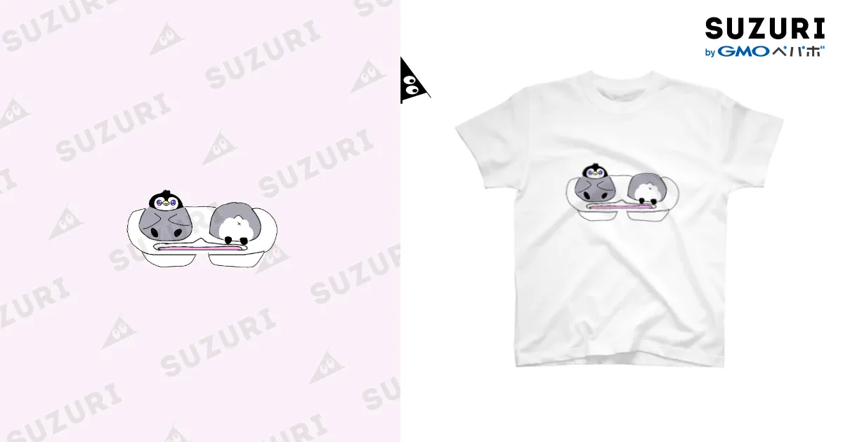 ペンギン雪見だいふく / sakusaku2436のスタンダードTシャツ通販