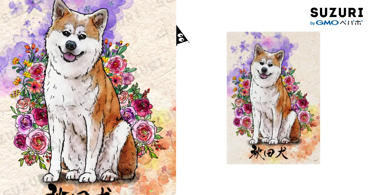 秋田犬　オリジナル原画　アクリル 秋田犬オリジナルグッズ通販ならオリラボマーケット