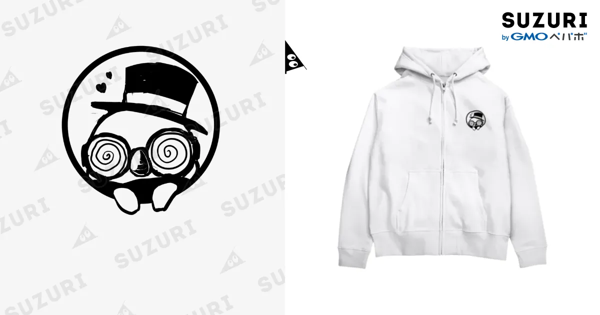 優弥☆Yu-ya(公式グッズ)スノーマンパーカー（白） Zip Hoodie by 優弥