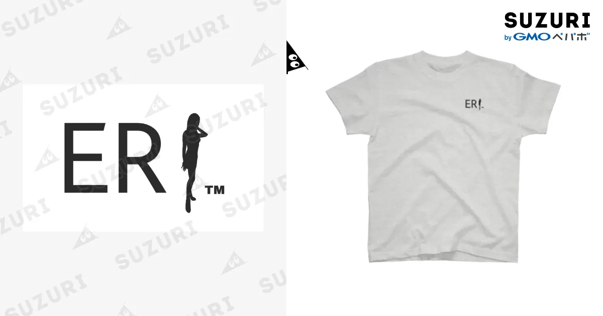 ERI ロゴ アッシュ / ERI ( eri1115eri )のスタンダードTシャツ通販