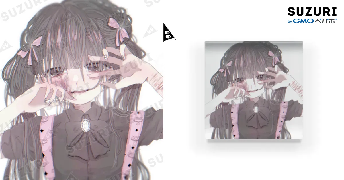 ろるあ 渇 アクリルブロックA『自己愛』 可哀想で可愛い女の子 / 心中 ( lovers_sucide )のアクリル