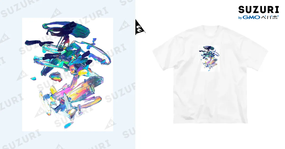 無題03 / はくいきしろい ( hakuikisiroi )のビッグシルエットTシャツ