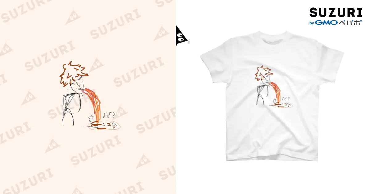 ゲロ吐くじっぱーさん / Zipper ( Zipper_r )のスタンダードTシャツ