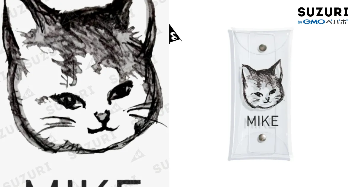 ねこすけ ねこのみけクリアマルチケース / ねこすけ ( emm_o_o__ )のクリア