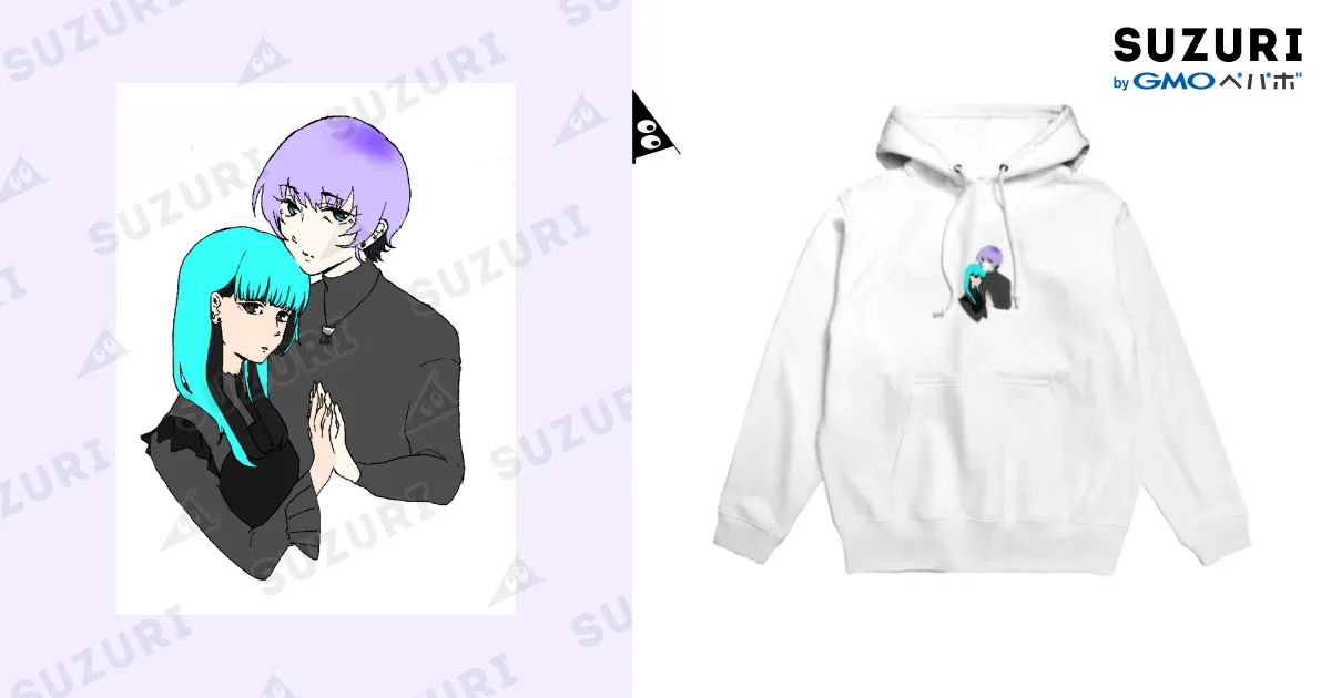 Shiki Rukawa 夜に駆け出しそうな2人 / Shiki’s Shop ( Shiki-Rukawa )のパーカー通販 ∞ SUZURI(スズリ)