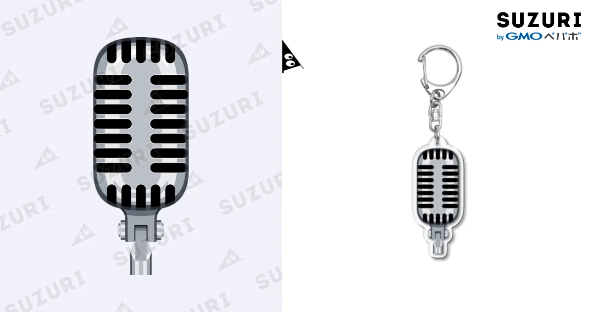 Rockなガイコツマイク / kimchinのアクリルキーホルダー通販 ∞ SUZURI