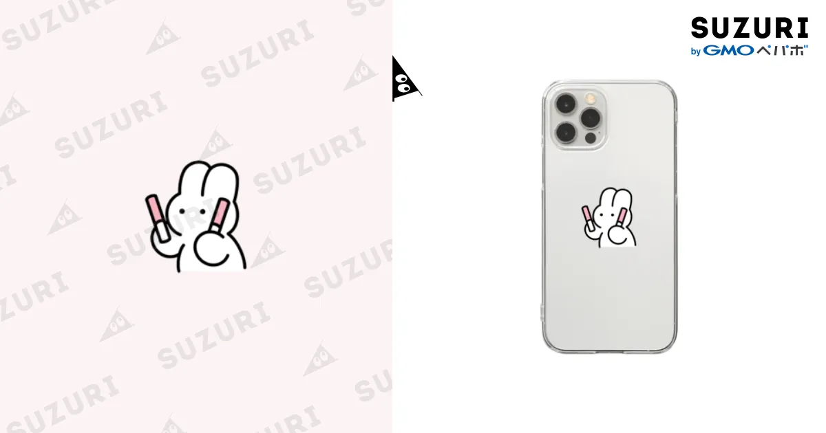 うさぎちゃんペンライト(ピンク) / nsn ( nsnnn7 )のクリアスマホ