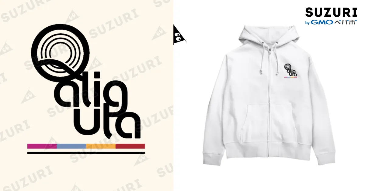 Qaligula パーカー 白 / Turdus_eunomus ( starry_primula )の