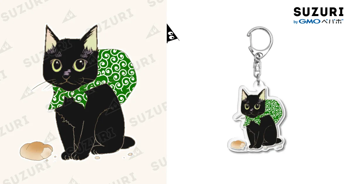 どろぼうねこキーホルダー / くろねこ倶楽部 ( hoshizak )のアクリル