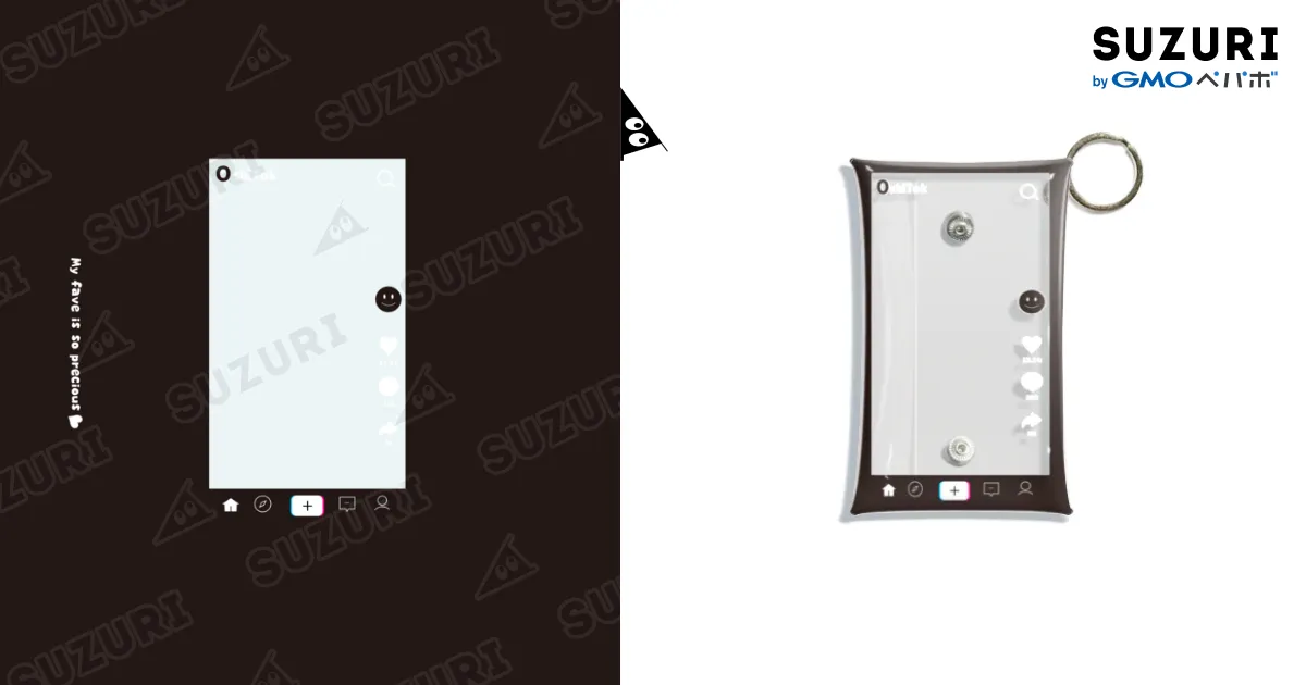 SNSフレーム風 アクスタケースB（黒） / HonNe ( hon_ne )のミニ