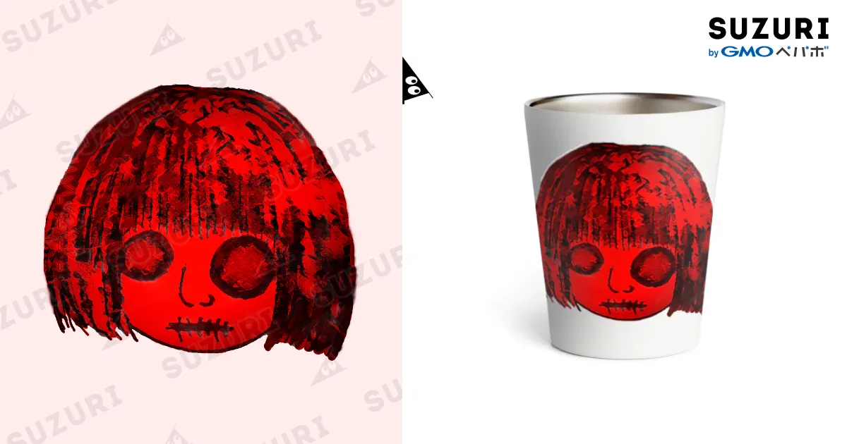 赤と黒の怖い顔＊イラスト＊闇＊病み / 【ホラー専門店】ジルショップ