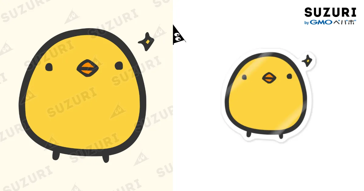 どや顔ひよこさん / ひよこのもり工房 ( kaeru_san )のステッカー通販