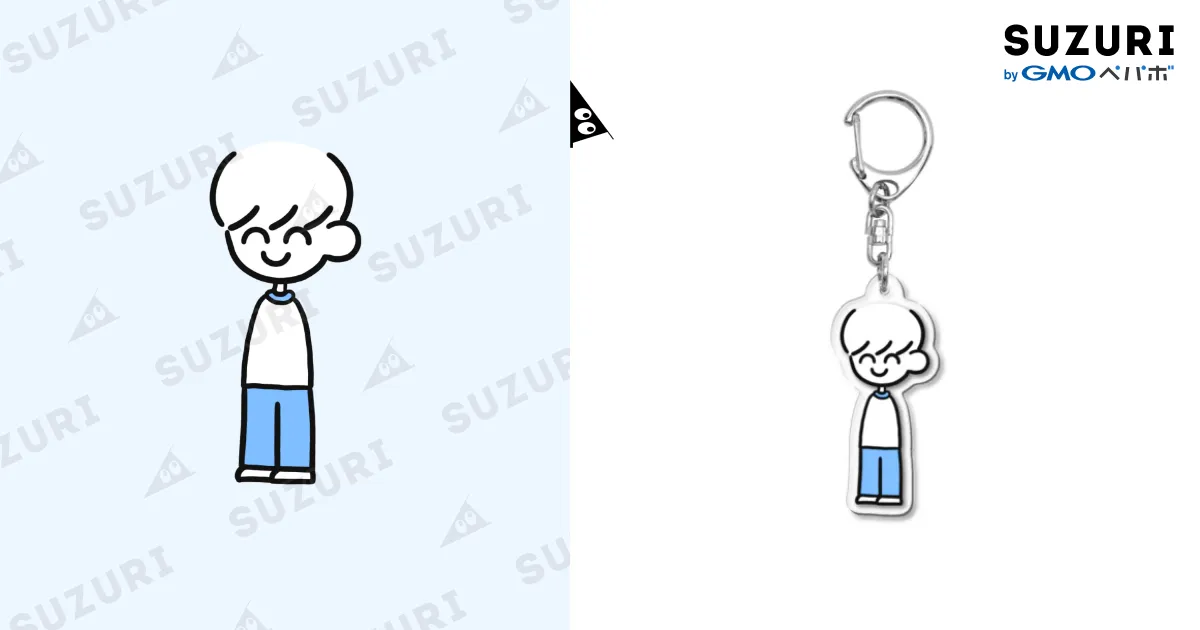 あ*る様 噂のりっくん わたぁ キーホルダー あ*る様 噂のりっくん わたぁ キーホルダー