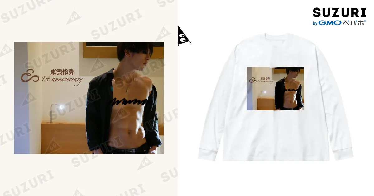 東雲怜弥1周年記念Tシャツ / Reiya_Shinonome_storeのビッグシルエット