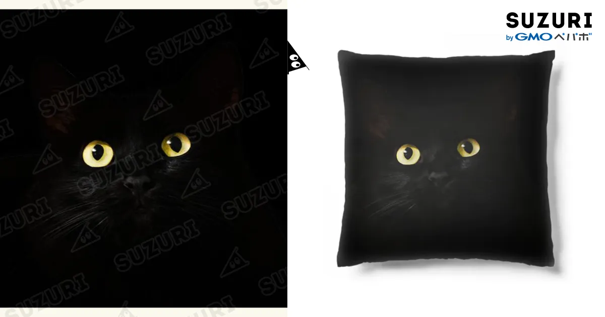 ✨黒猫さま専用ページ✨ Black cat 黒猫 / ねこねこ ( 0_nlp )のクッション通販