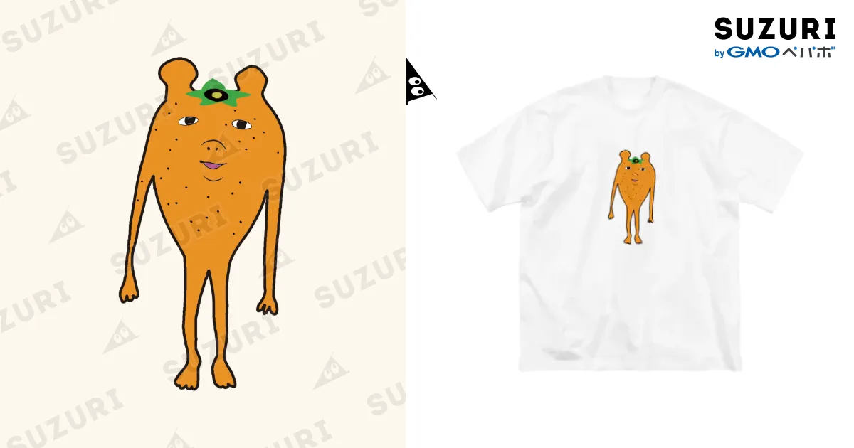 みかん星人 / chicodeza by suzuri ( chicodeza )のビッグシルエットT