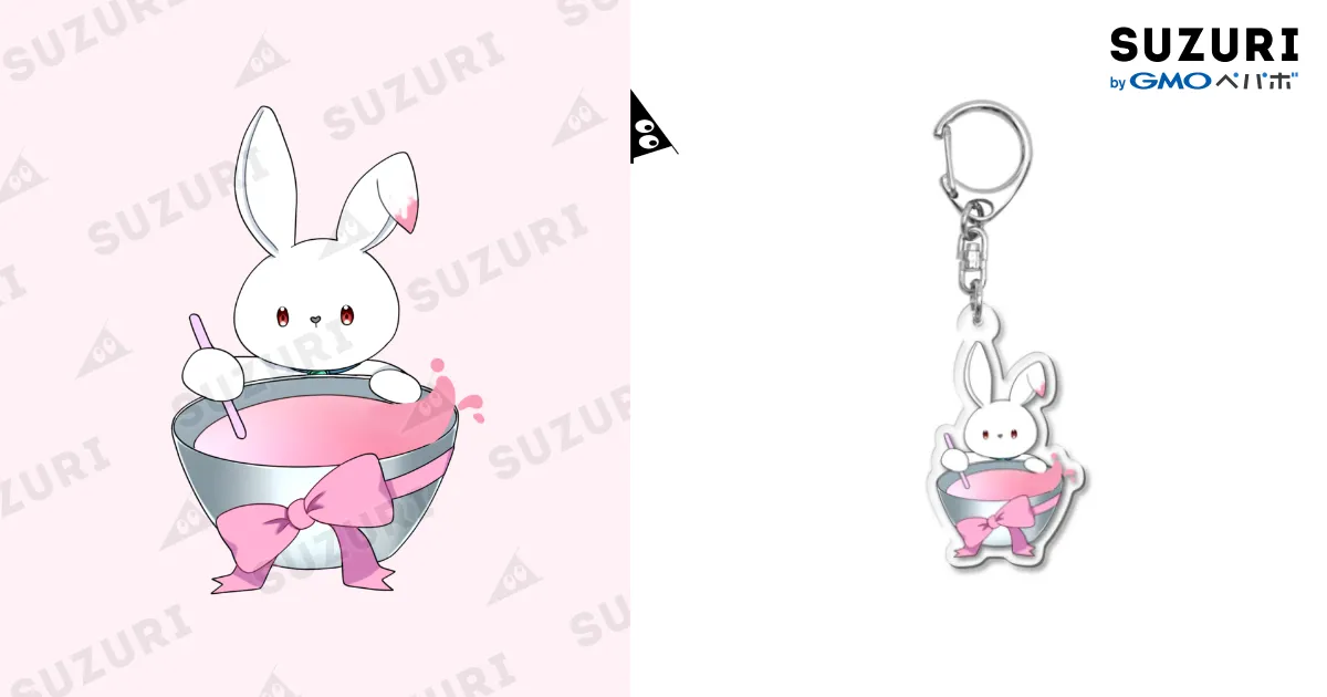 月のうさぎくんバレンタインアクキー8（2023年） / 月のうさぎくん