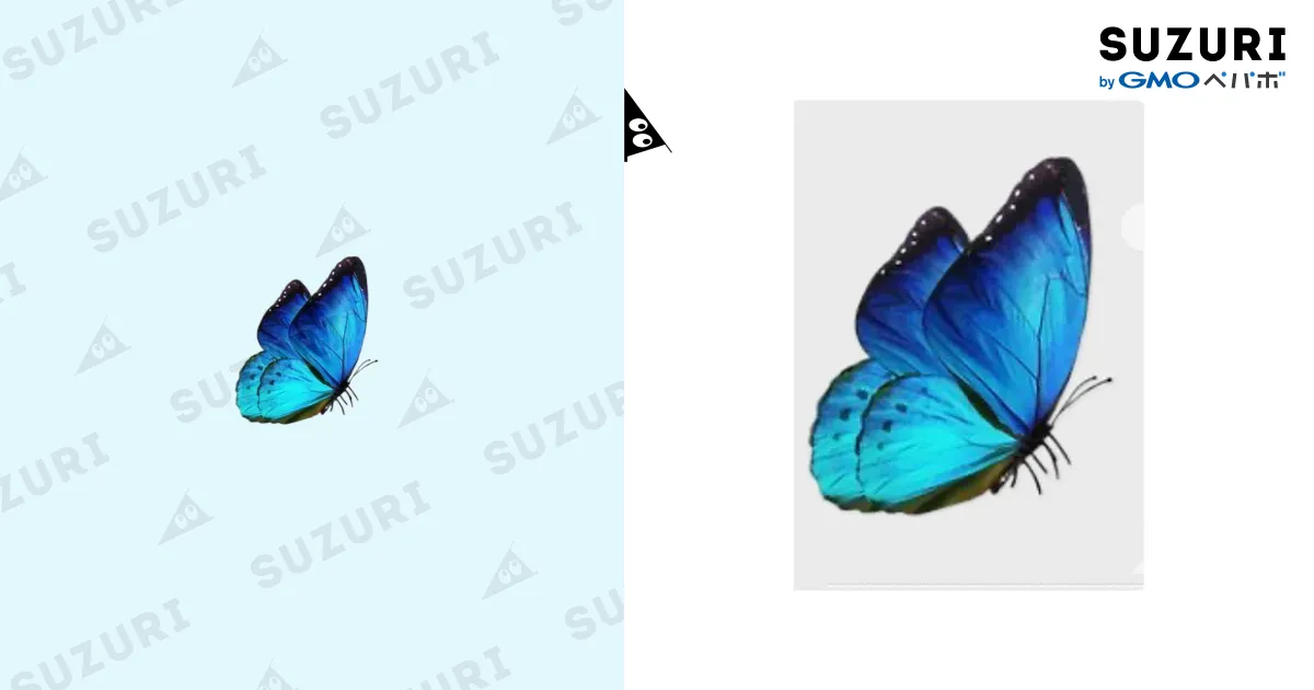 青い蝶々 Clear File Folder by Rian🏍 ( rian_uta917 ) ∞ SUZURI