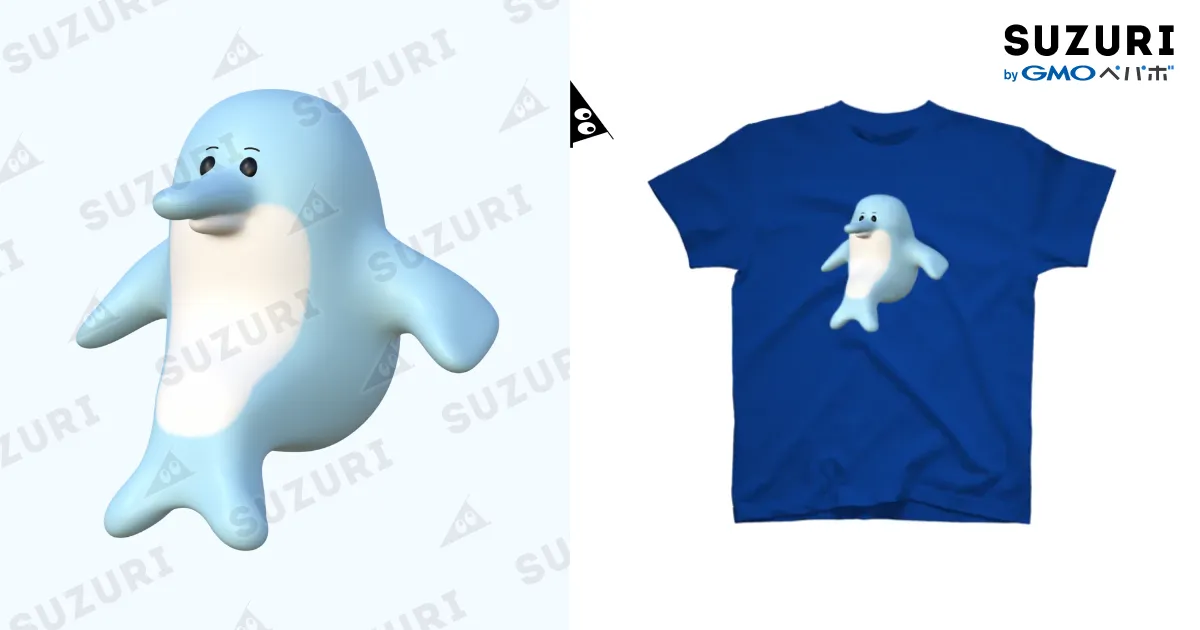 イルカ（3D） / yukke ( yu_kk_e )のスタンダードTシャツ通販
