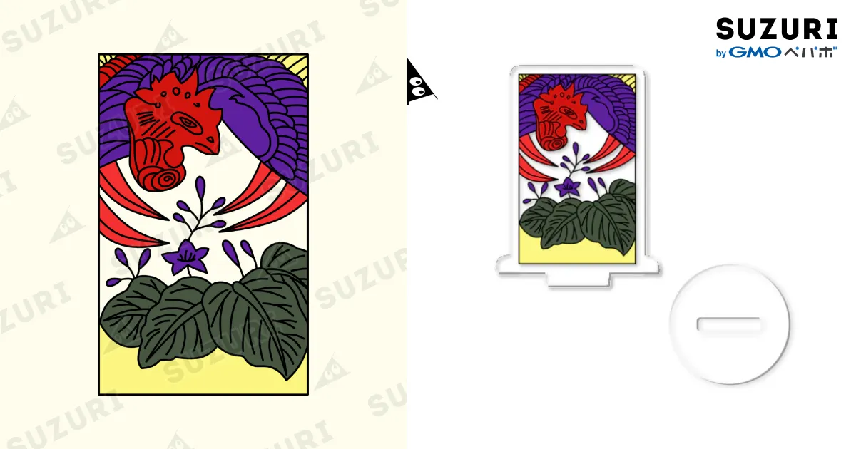 花札 師走 桐 鳳凰 12月 桐に鳳凰 Acrylic Stand by ニッサ工房