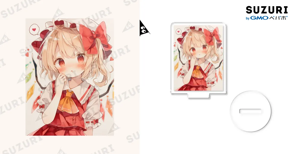 A*E様 フランドール・スカーレット 額装 アート くれ〜ぷ先生直筆サイン入り 東方Project]りいちゅ先生 描き下ろし カーテン(レミリア