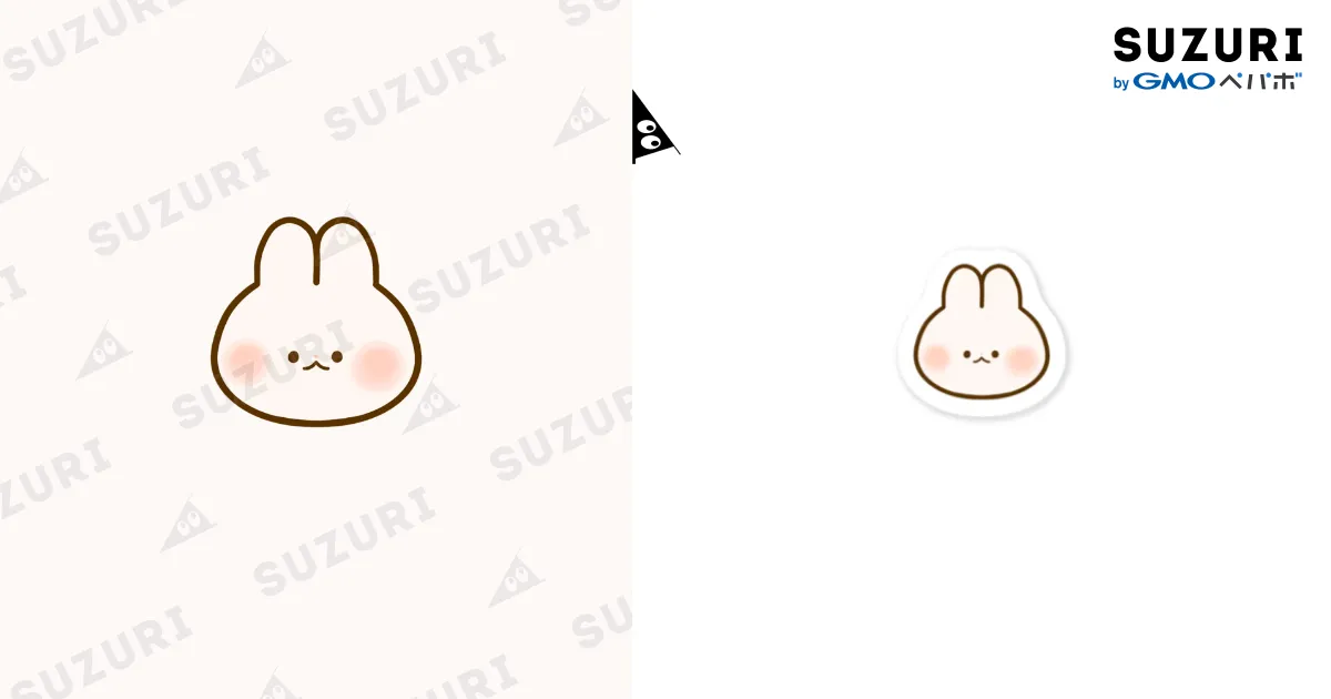 ゆるっとかわいい うさぎさんステッカー / フタバ