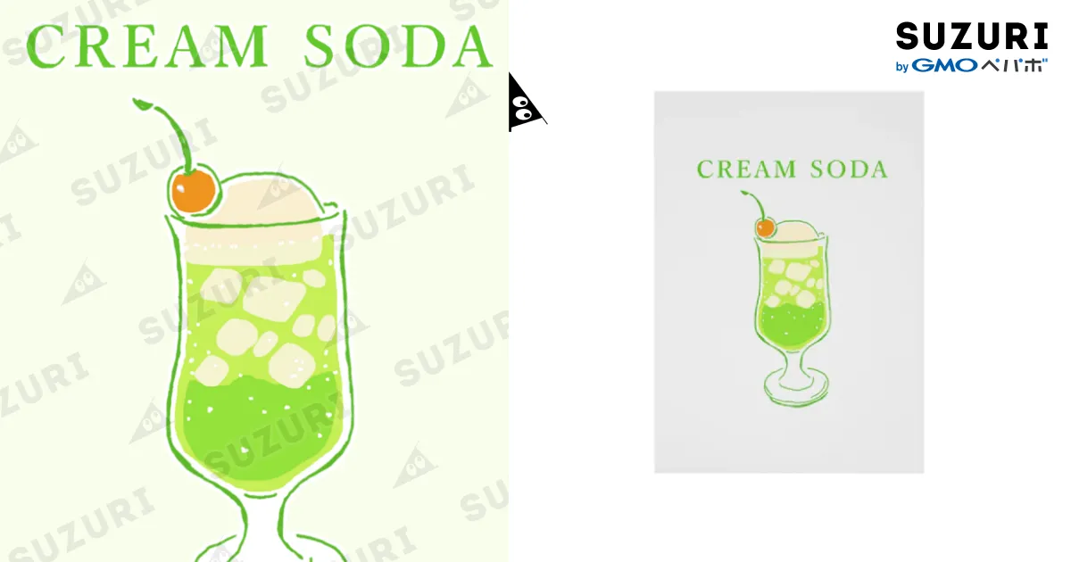 昭和レトロデザイン「クリームソーダ」 / NIKORASU GO ( woogo729 )の