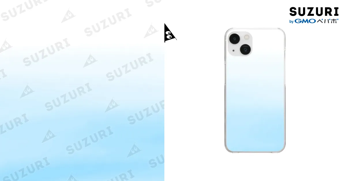 グラデーション【青】スマホケース / yurimeronのクリアスマホ